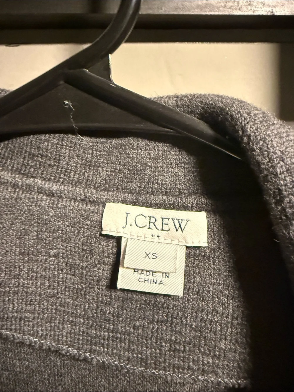 J. Crew Charcoal Gray Open-Front Knit Blazer